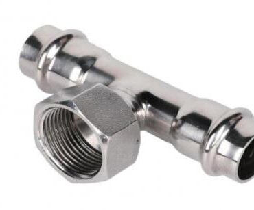 Пресс-тройник из нержавеющей стали с внутренней резьбой 22mm*3/4